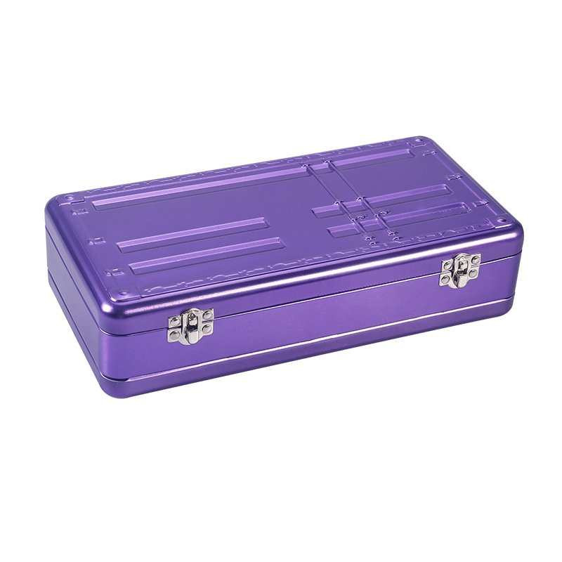 Rectangular Hinged Tin Box with Lock and Plastic Fitting ER2067A for Skin Care -side view
