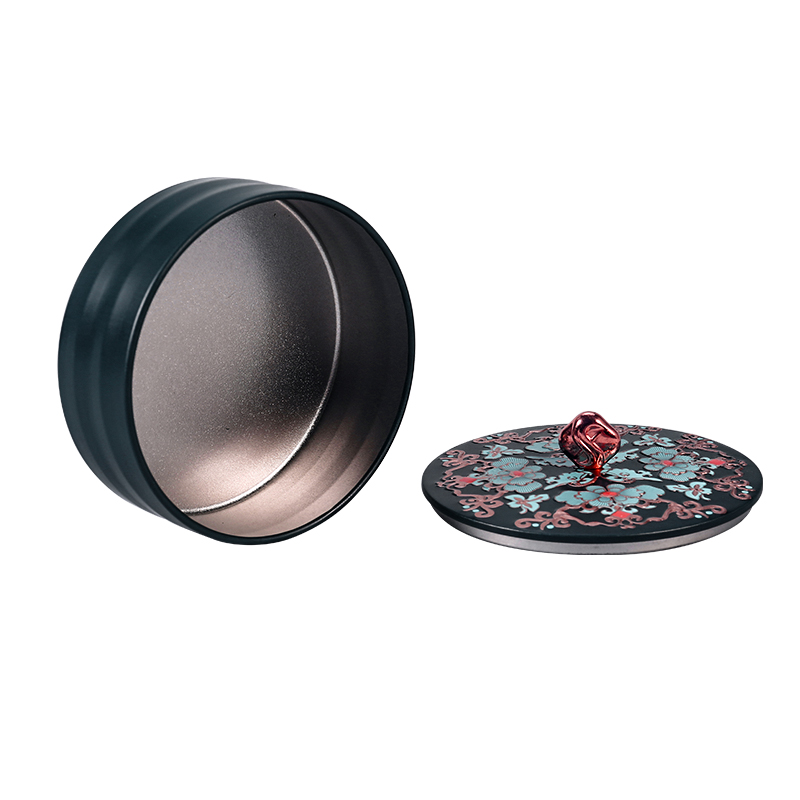 Round-Shaped Tin Box OD0919A-01 for Loose Powder Puff -inside